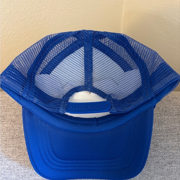 FORD Blue and White Snapback Trucker Hat, Embroidered Padded Front Panel - Picture 2 of 5